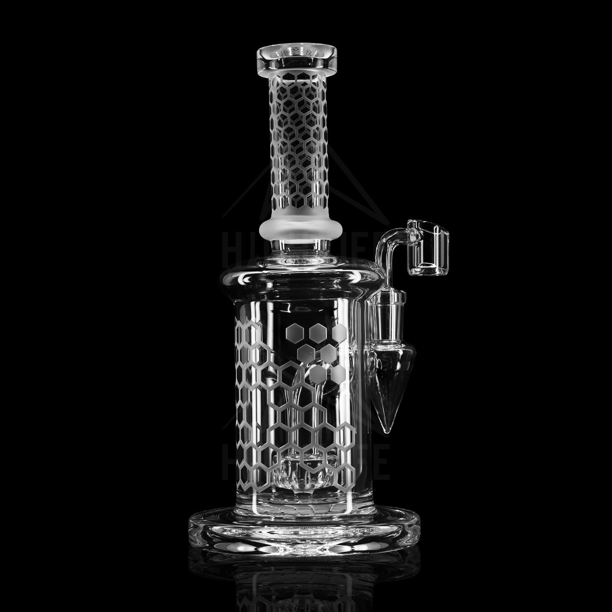 9" Hexagon Deep Etched Dab Rig