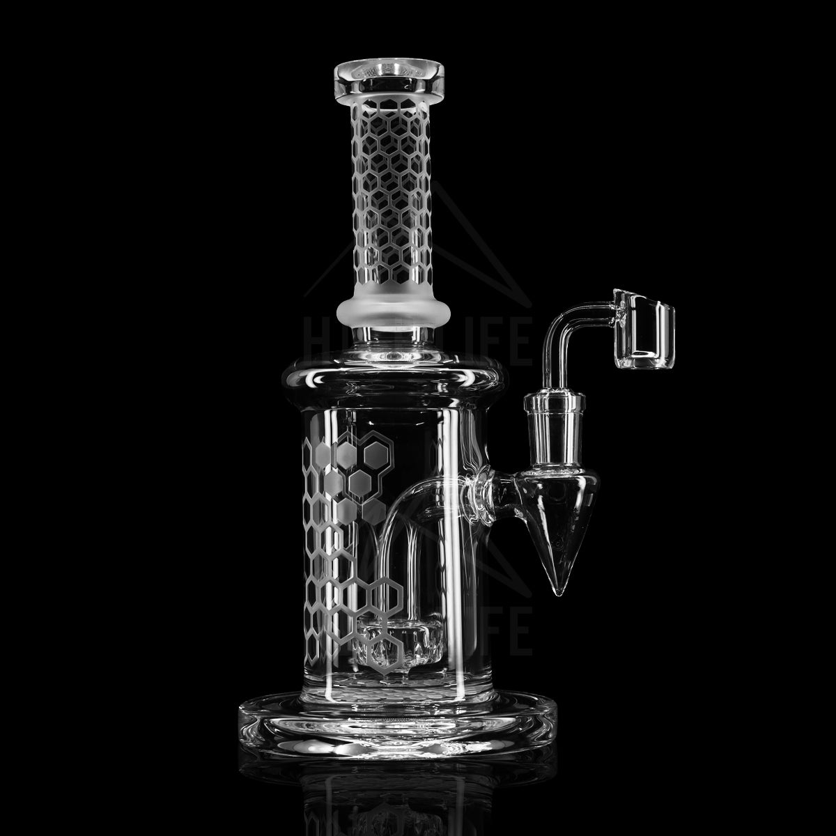 9" Hexagon Deep Etched Dab Rig