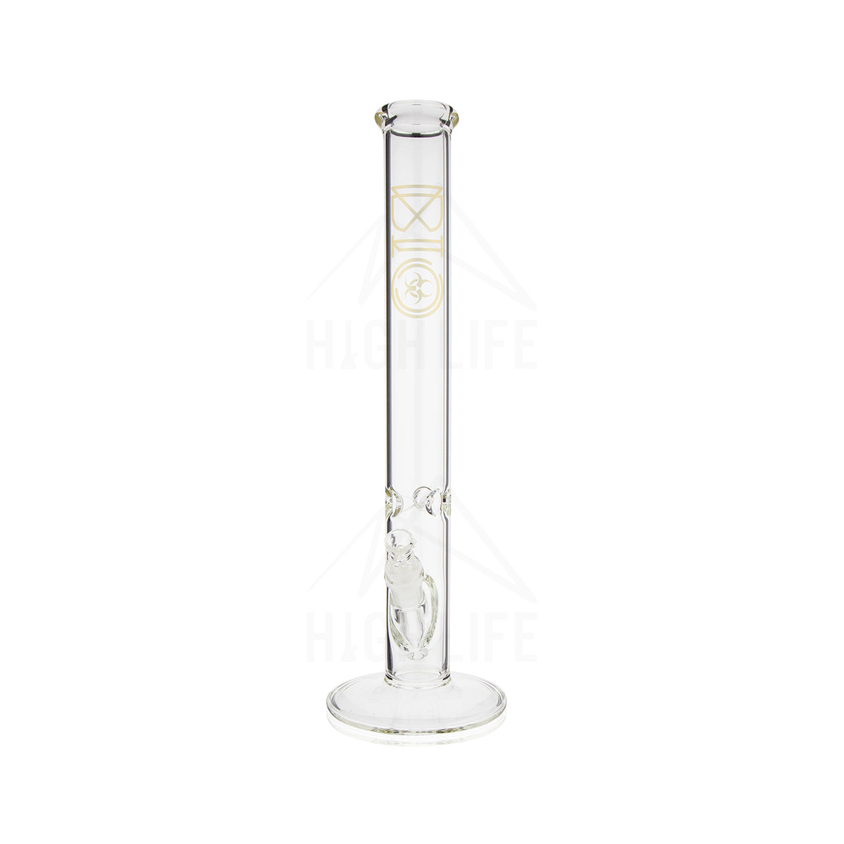 BIO Glass 18" Classic Straight Water Pipe - gold