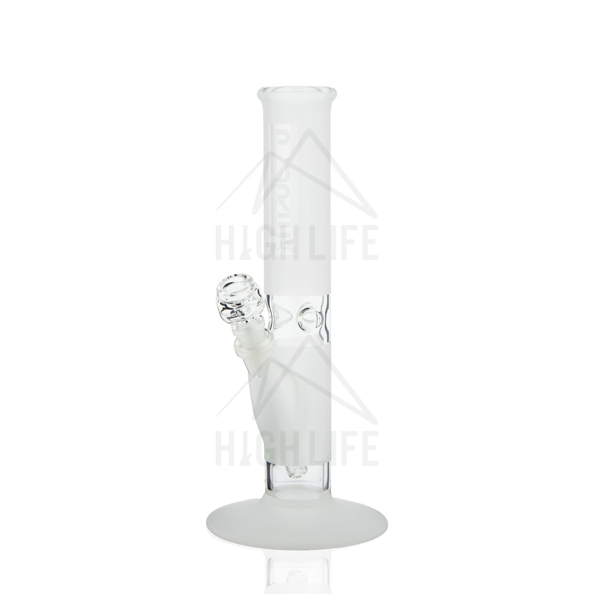 PURE Glass | 12" Classic Straight Water Pipe | 50mm x 5mm - Various Colors