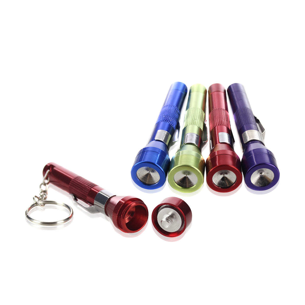 3 1/2" Metal Flashlight Novelty Pipe - Assorted Colors