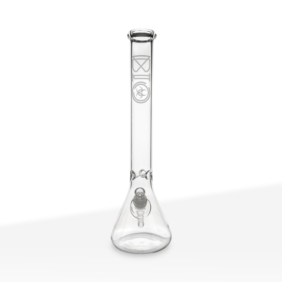 BIO Glass | 18" Beaker Water Pipe | 50mm x 5mm - White