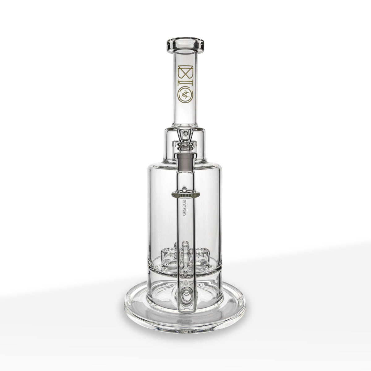 BIO Glass Inline + Triple Updome Perc Stemless 16" Water Pipe