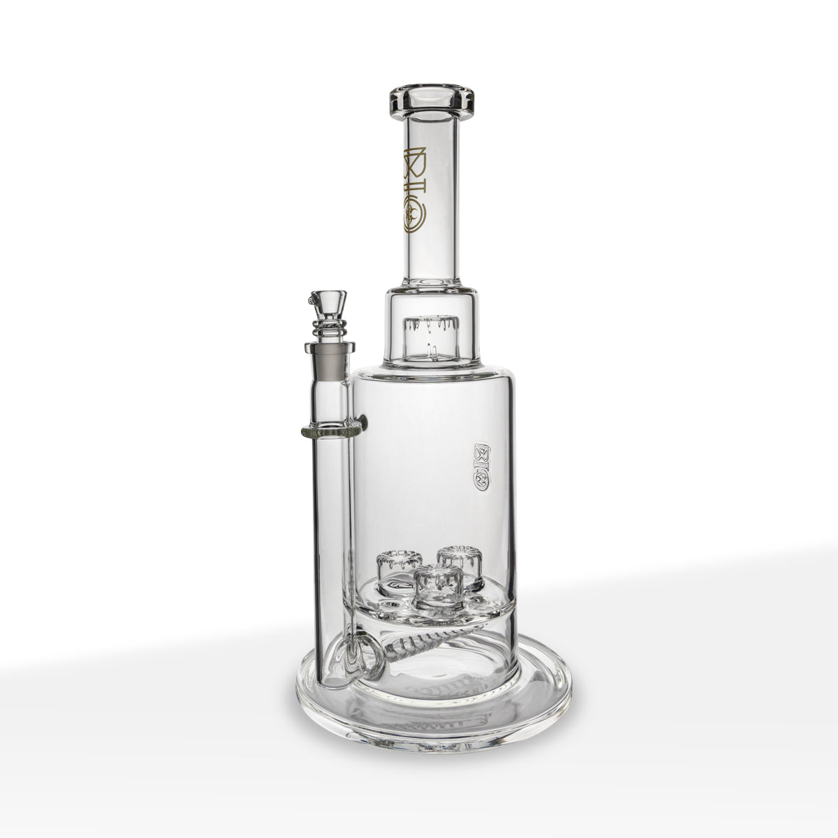 BIO Glass Inline + Triple Updome Perc Stemless 16" Water Pipe