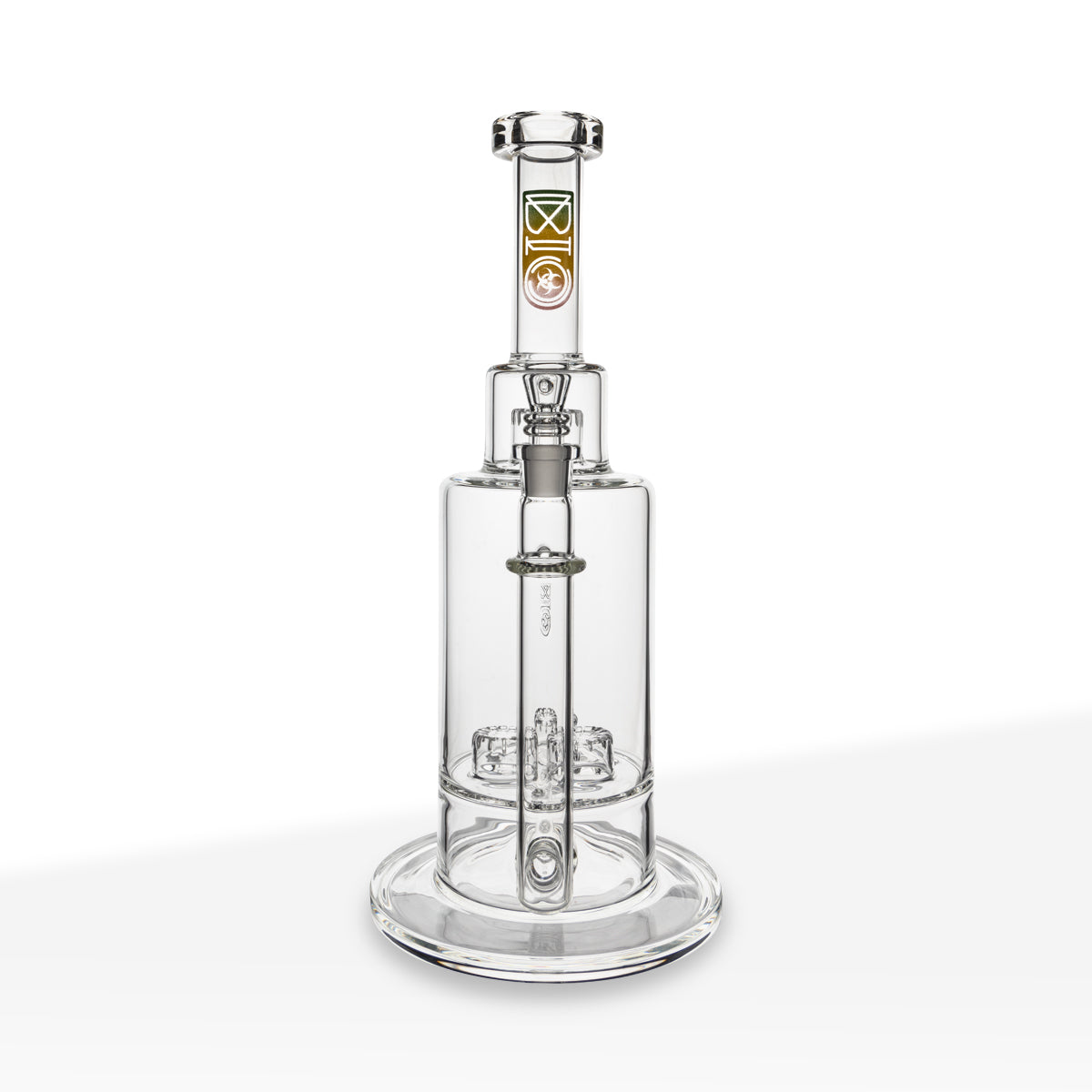 BIO Glass Inline + Triple Updome Perc Stemless 16" Water Pipe