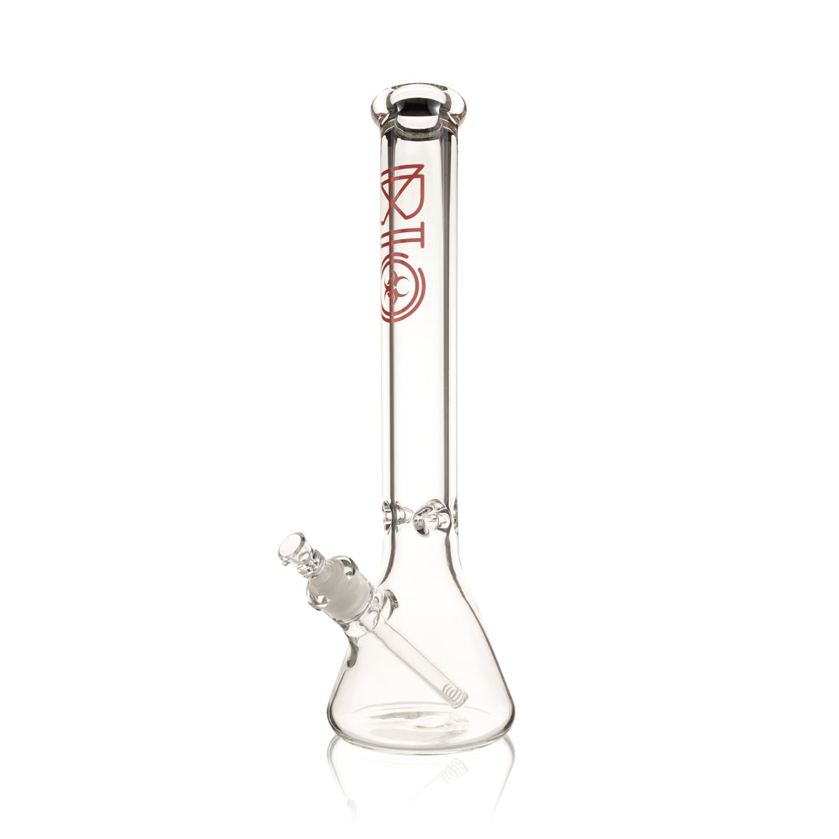 BIO Glass | 16" Classic Beaker Water Pipe | 50mm x 7mm - Red Logo