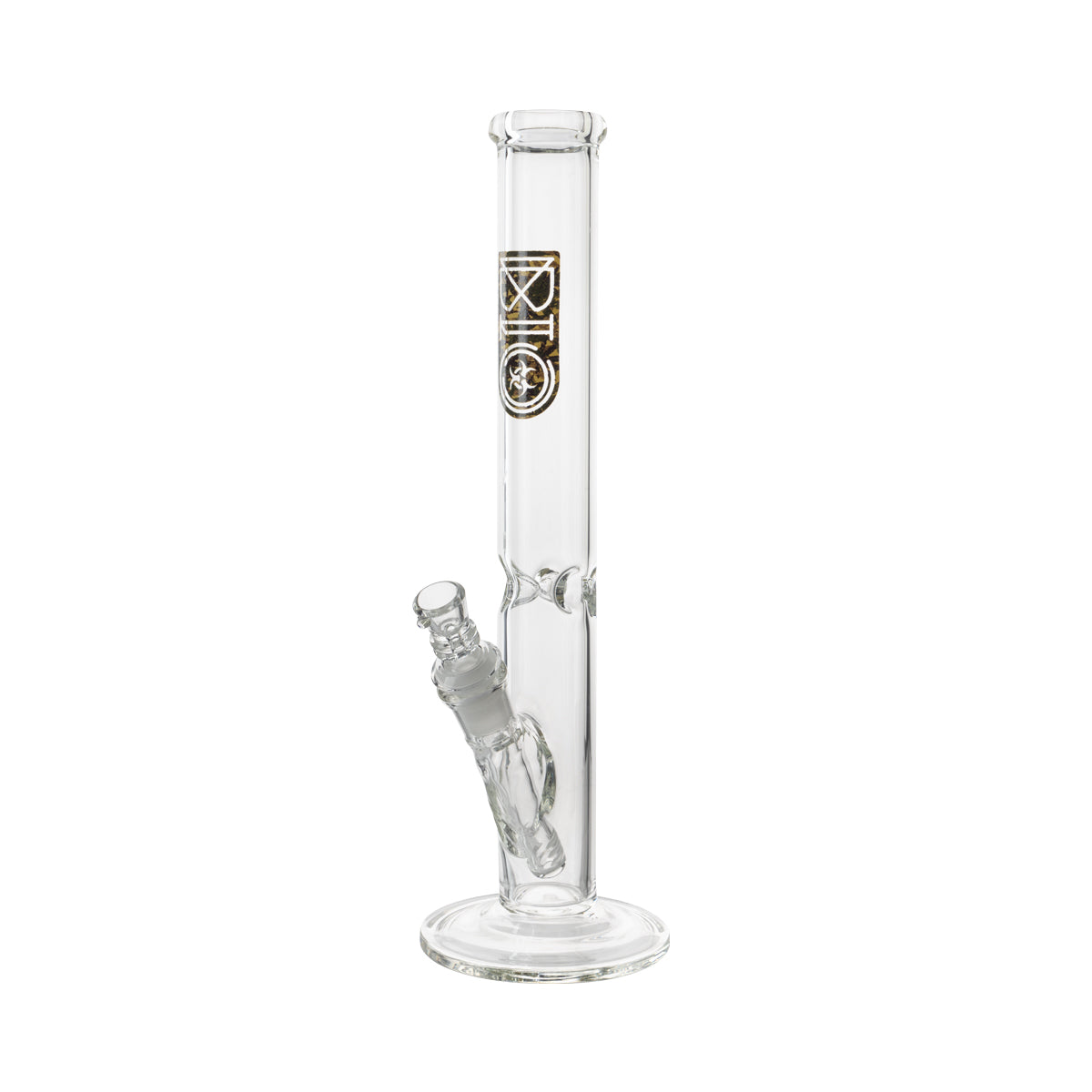 BIO Glass | 12" Classic Straight Water Pipe | 38mm x 4mm - Various Colors - Camo - High Life Goods