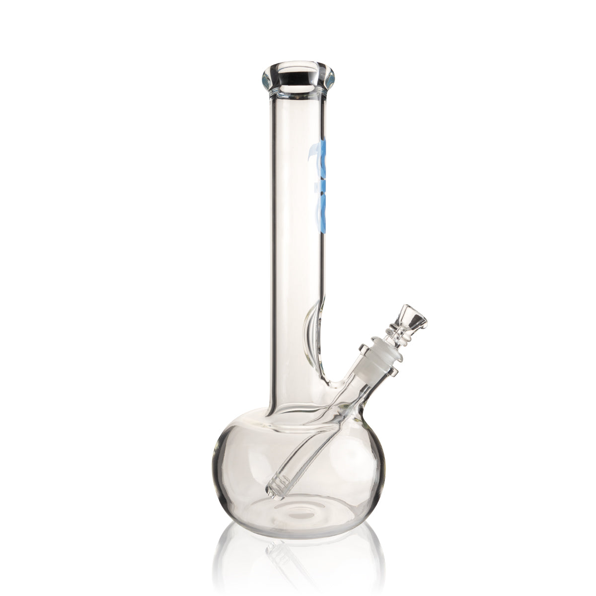 BIO Glass | 12" Classic Bubble Water Pipe | 38mm x 4mm - Various Colors - Blue - High Life Goods