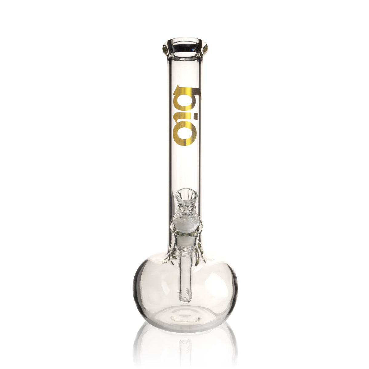 BIO Glass | 12" Classic Bubble Water Pipe | 38mm x 4mm - Various Colors - Gold - High Life Goods