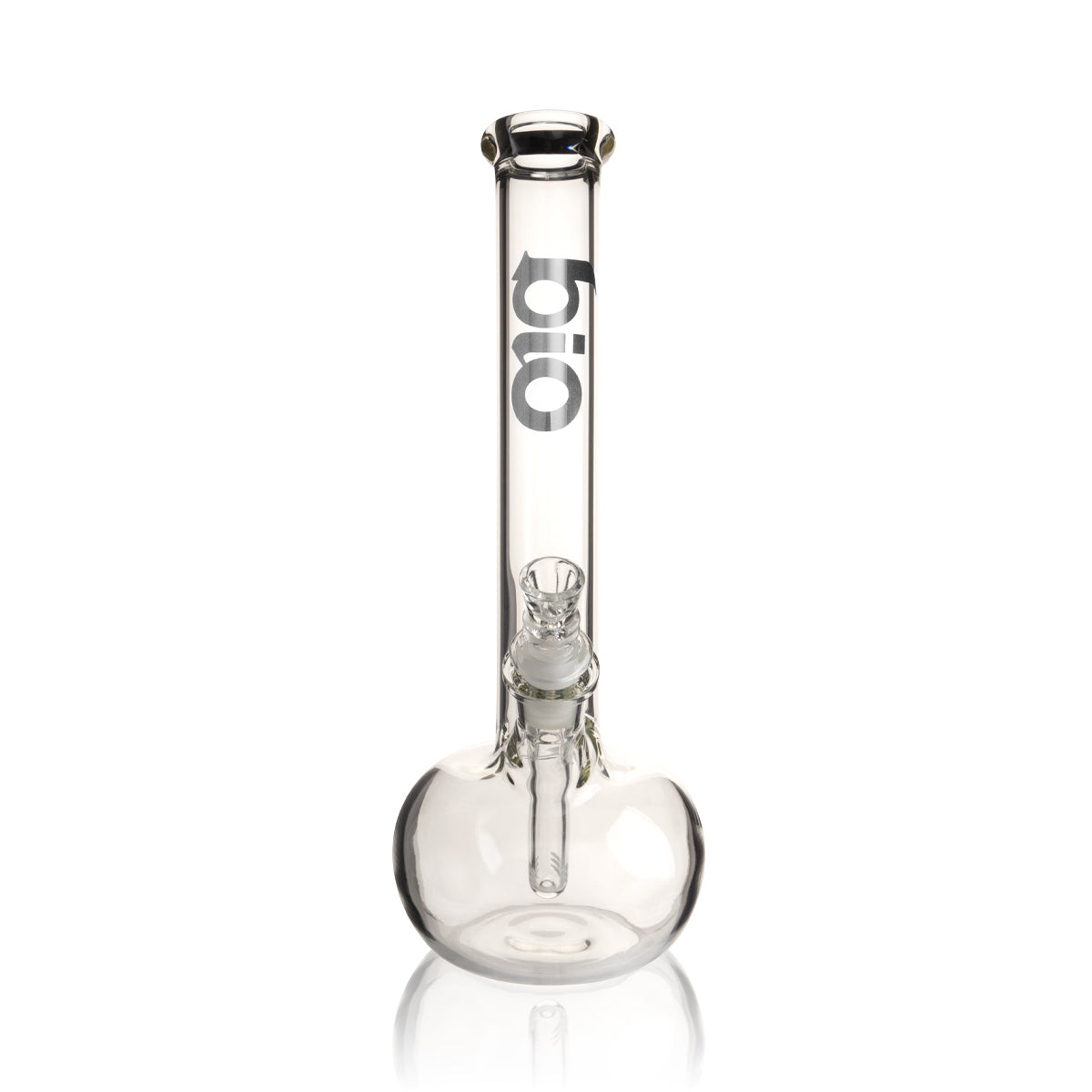BIO Glass | 12" Classic Bubble Water Pipe | 38mm x 4mm - Various Colors - Silver - High Life Goods