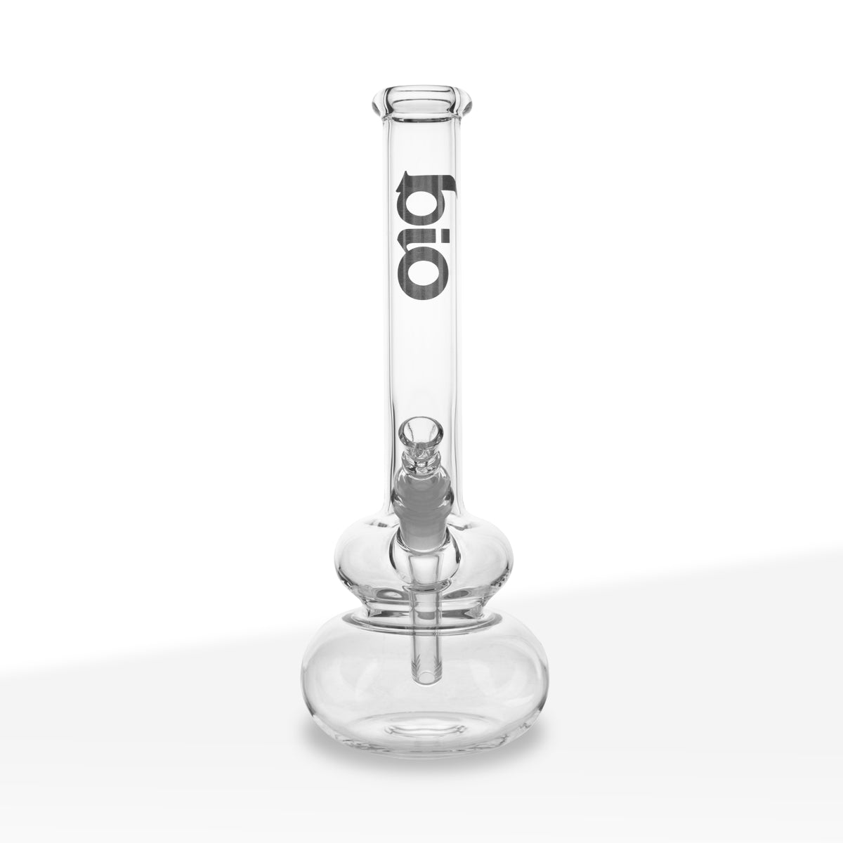 BIO Glass | 12" Classic Double Bubble Water Pipe | 38mm x 4mm - Silver