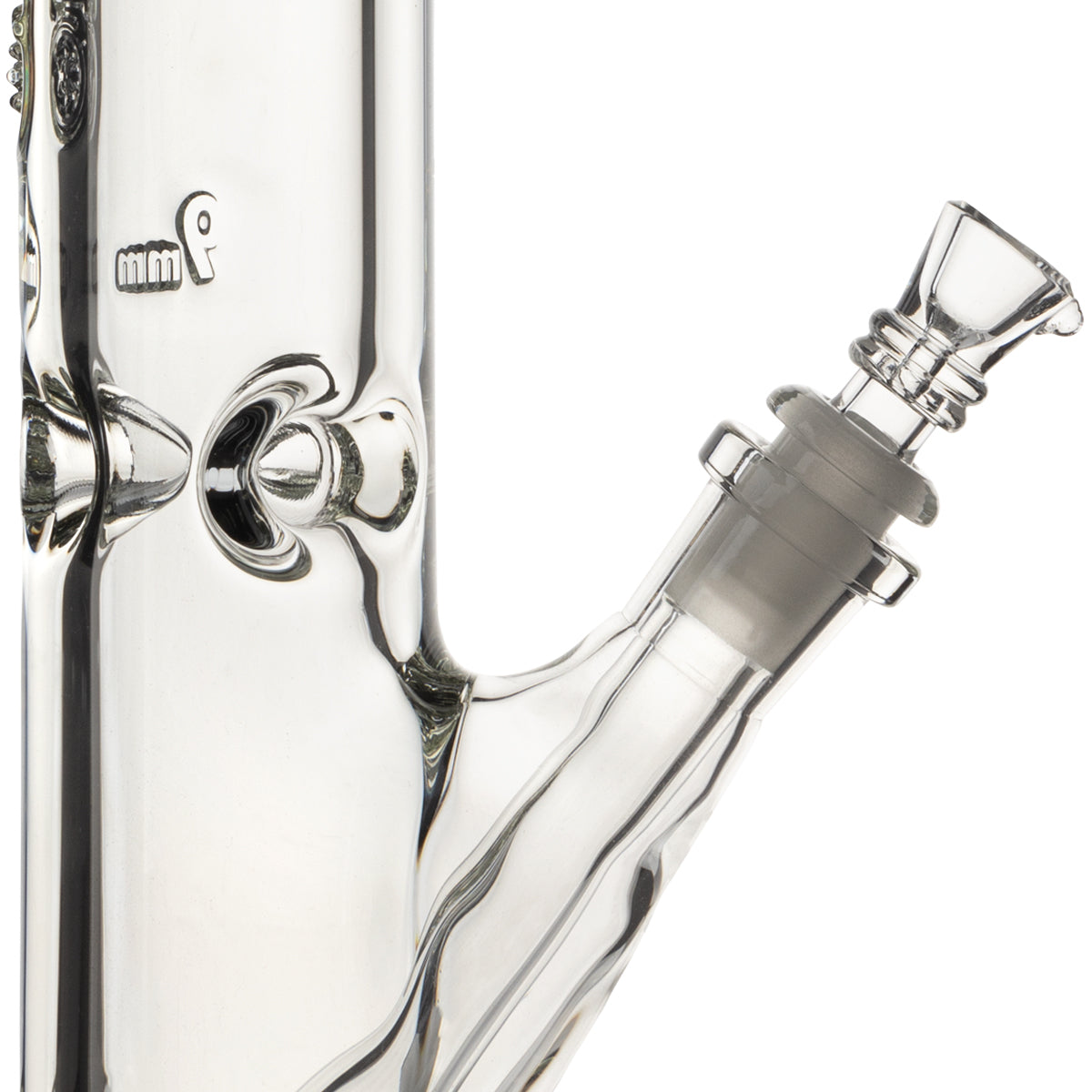 BIO Glass | 12" Heavy Straight Waterpipe | 50mm x 9mm - Black