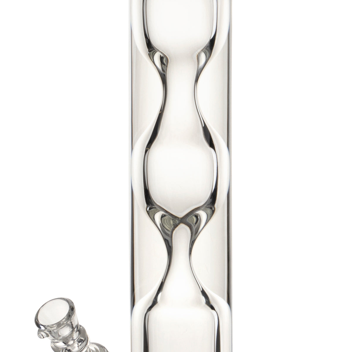 BIO Glass | 21.5" Double Hourglass Straight Waterpipe | 50mm x 9mm 19mm Female - Green