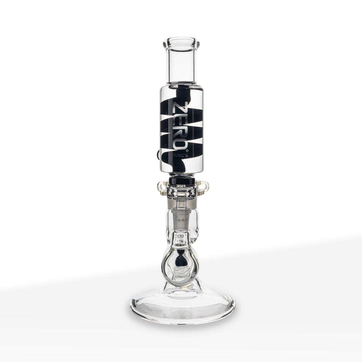 PURE Glass Zero | 8" Mini Inline Freezable Coil Martini Waterpipe | Black