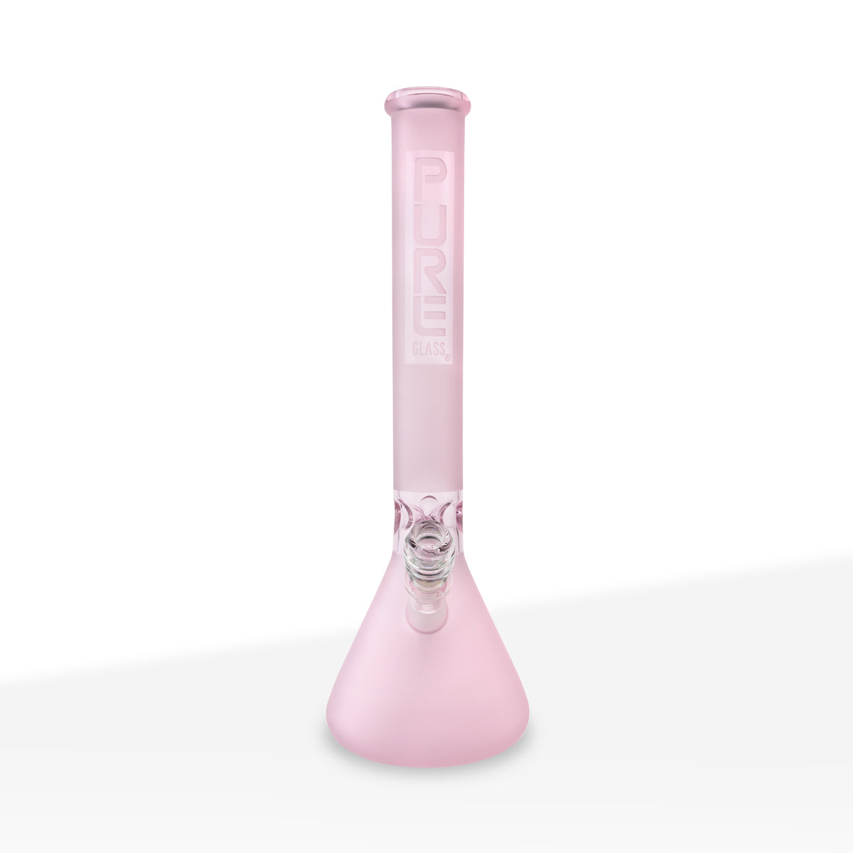 PURE Glass Classic Beaker 18" Water Pipe - Pink Frost - High Life Goods