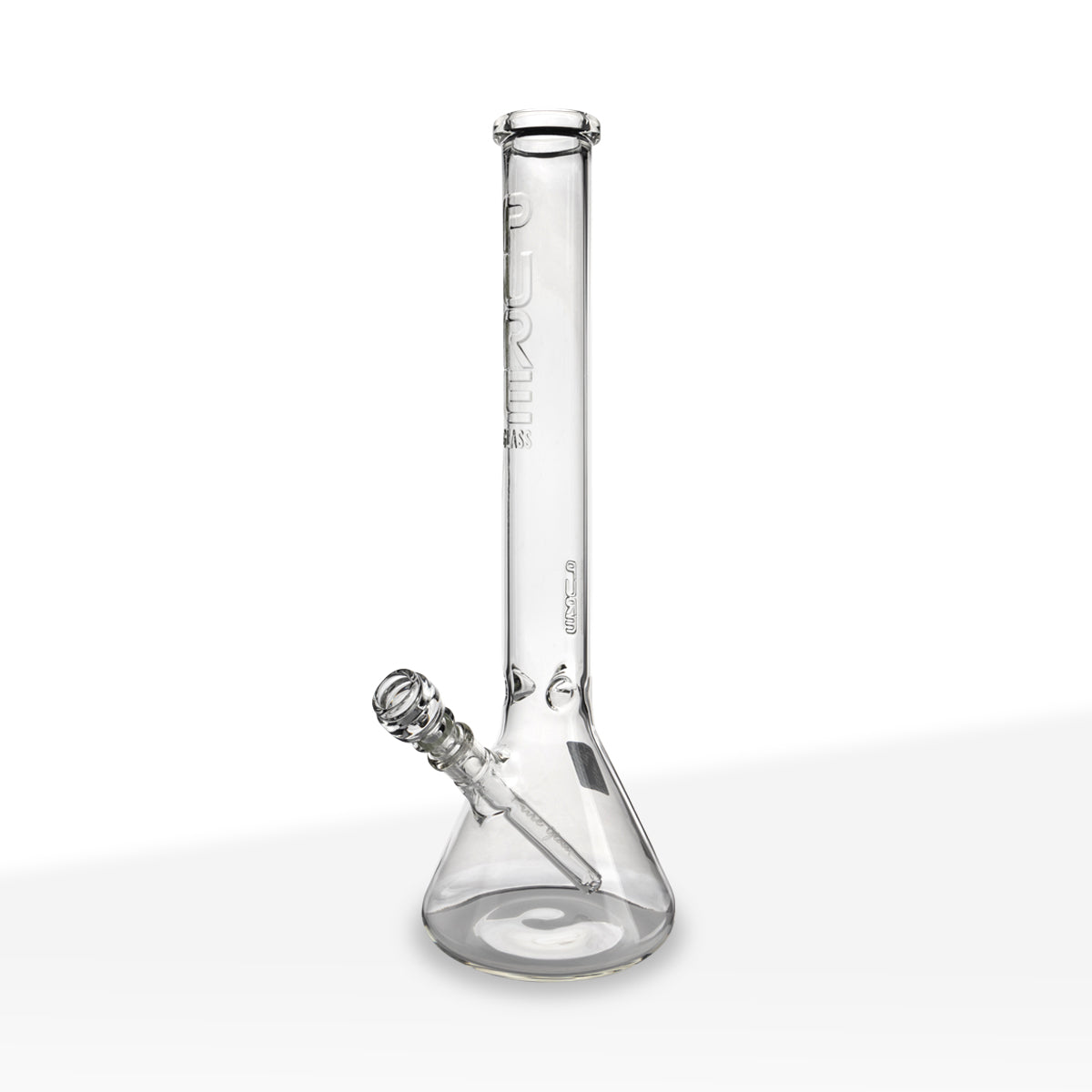 PURE Glass 3D Emboss 18" Beaker Water Pipe - Clear