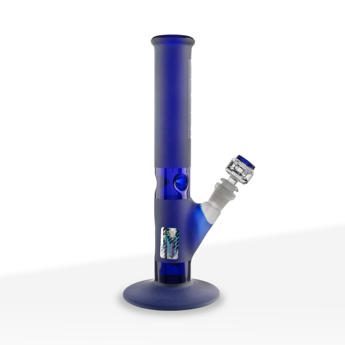 Title PURE Glass Classic Straight 12" Water Pipe - Blue Frost - High Life Goods