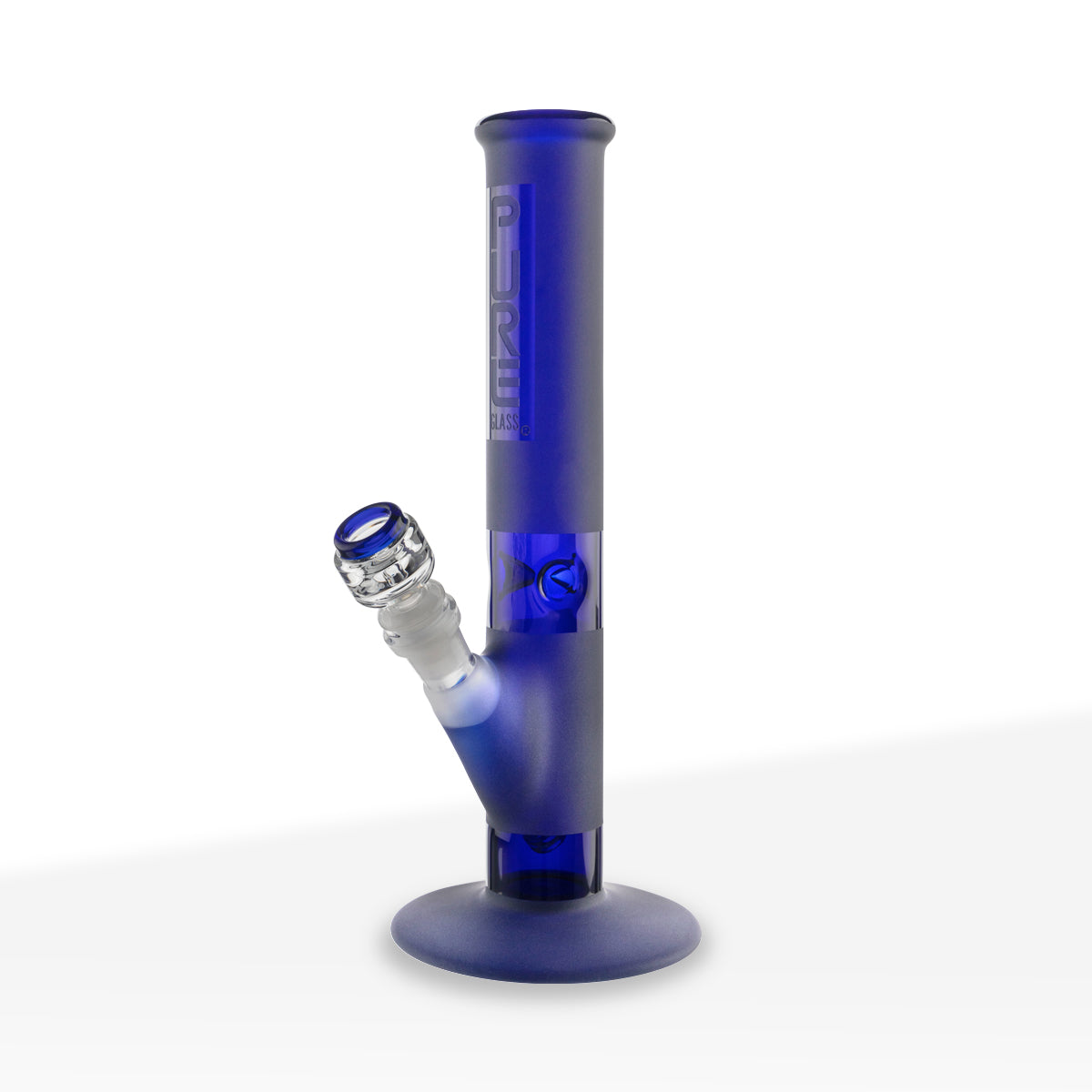 Title PURE Glass Classic Straight 12" Water Pipe - Blue Frost - High Life Goods