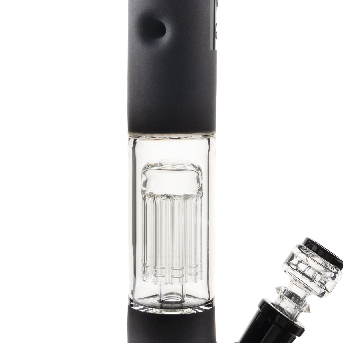 PURE Glass 10-Arm Tree Percolator 18" Straight Water Pipe - Black Frost - High Life Goods