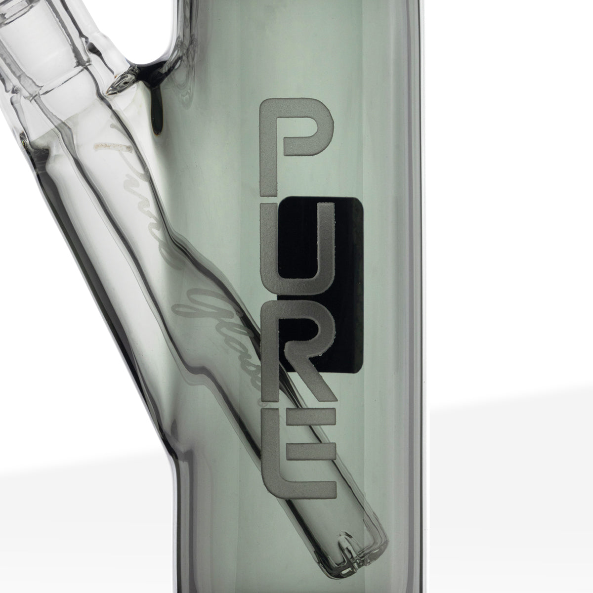 PURE Glass 10-Arm Tree Percolator 18" Straight Water Pipe - Smoke Black - High Life Goods