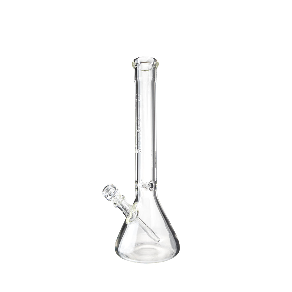 PURE Glass | 18" Duplex Heavy Glass Beaker Water Pipe | 50mm X 9mm + Stackable Nug Jar