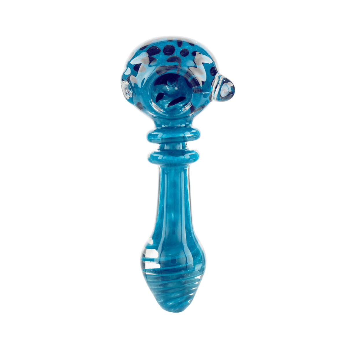 4" Glass Marble Spoon with Rasta Stripes - Assorted Colors - High Life Goods