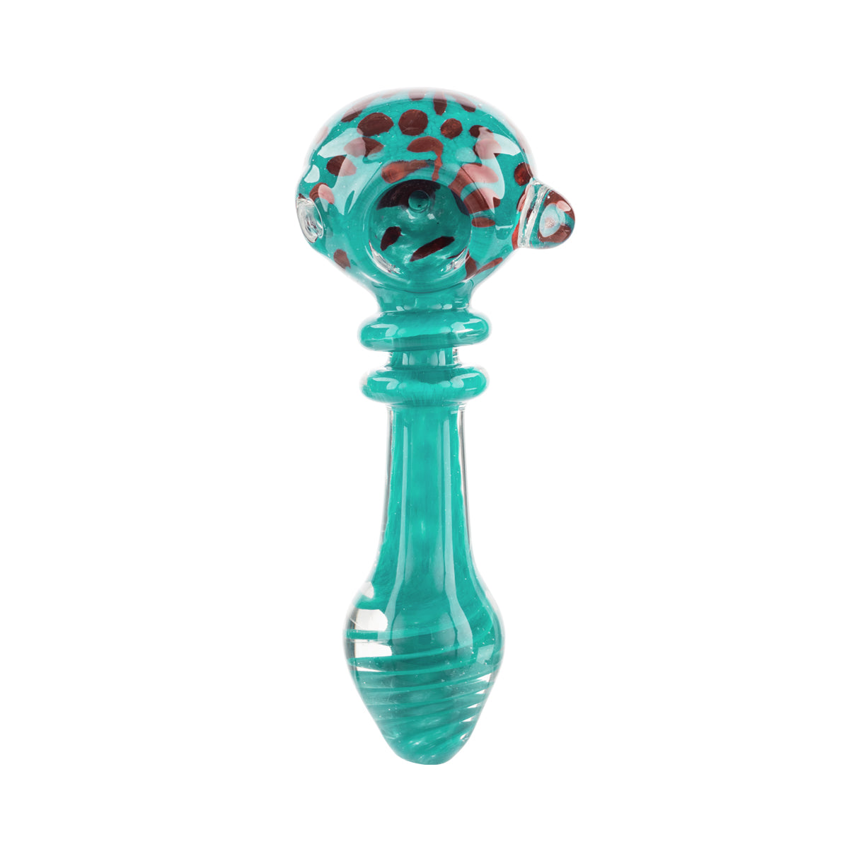4" Glass Marble Spoon with Rasta Stripes - Assorted Colors - High Life Goods