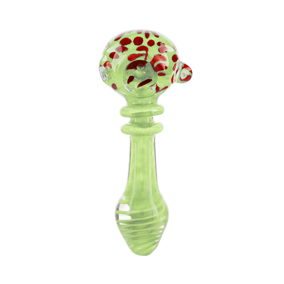 4" Glass Marble Spoon with Rasta Stripes - Assorted Colors - High Life Goods