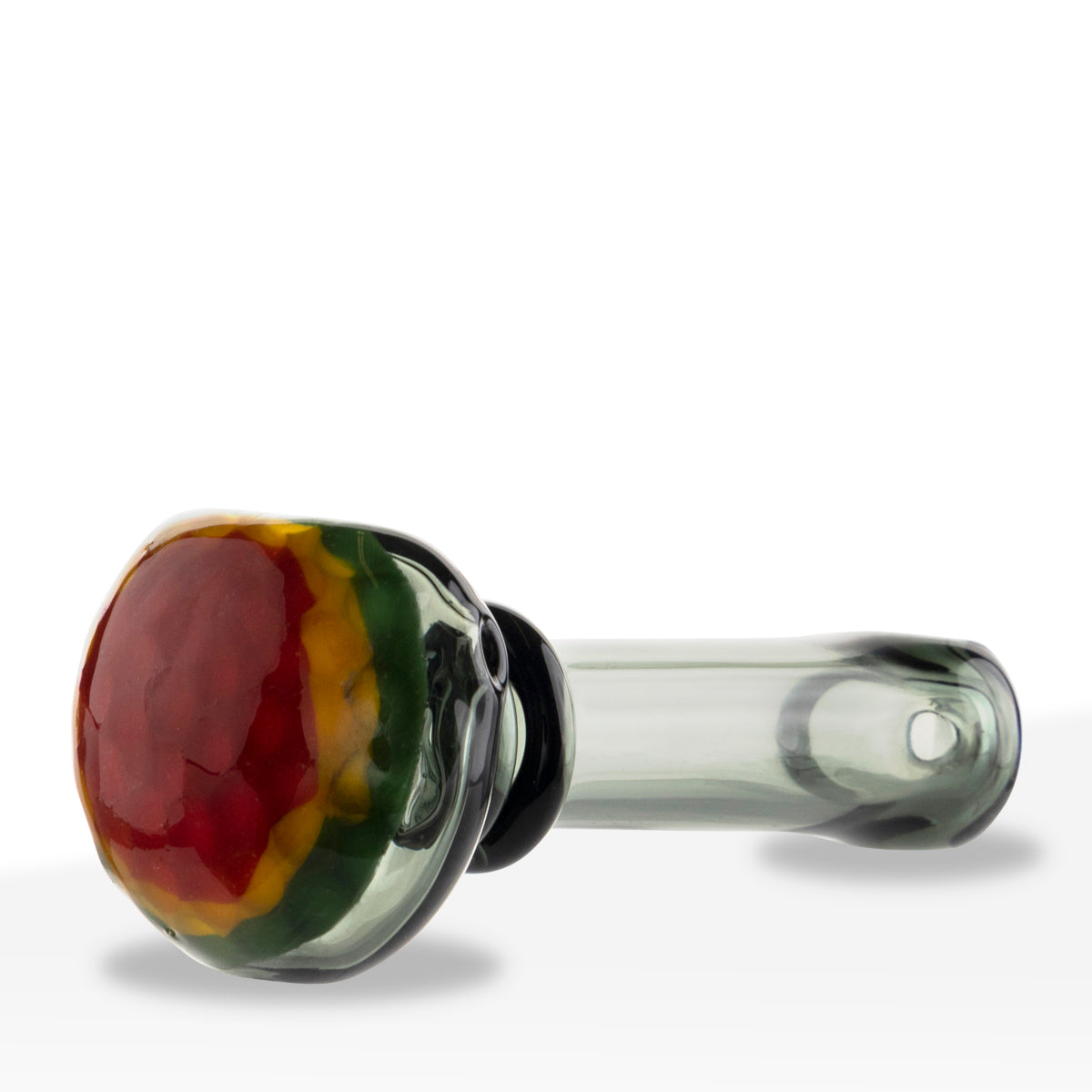 3.5" Honeycomb Rasta Bowl Hand Pipe - Black