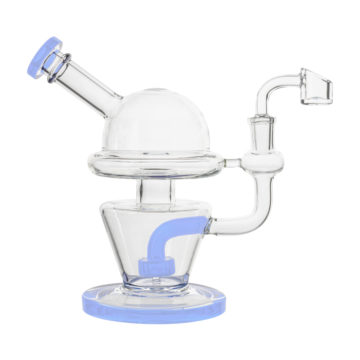 7" Dome Dab Rig w/ Showerhead Perc - Various Colors