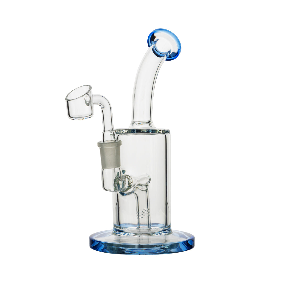 7" Dab Rig w/ Color Trim - Blue - High Life Goods