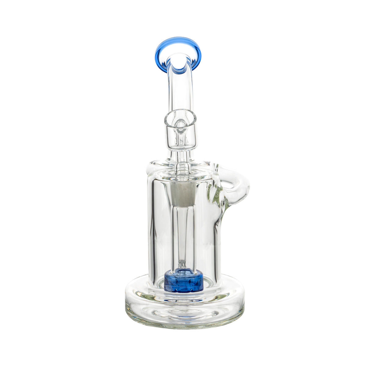 7.5" Color Trim Dab Rig w/ Color Showerhead Perc  - Assorted Colors - High Life Goods