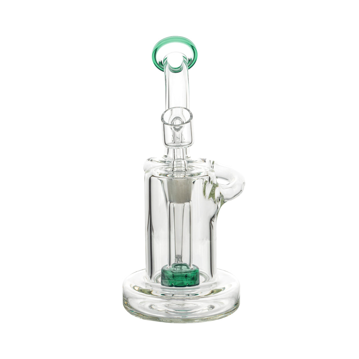 7.5" Color Trim Dab Rig w/ Color Showerhead Perc  - Assorted Colors - High Life Goods