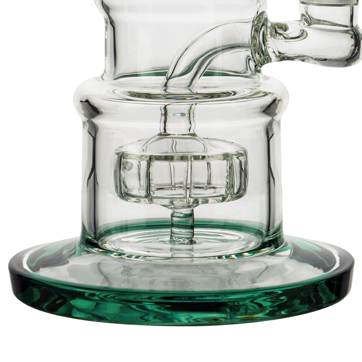 10" Color Trim Tiered Dab Rig w/ Showerhead Perc - Assorted Colors - High Life Goods