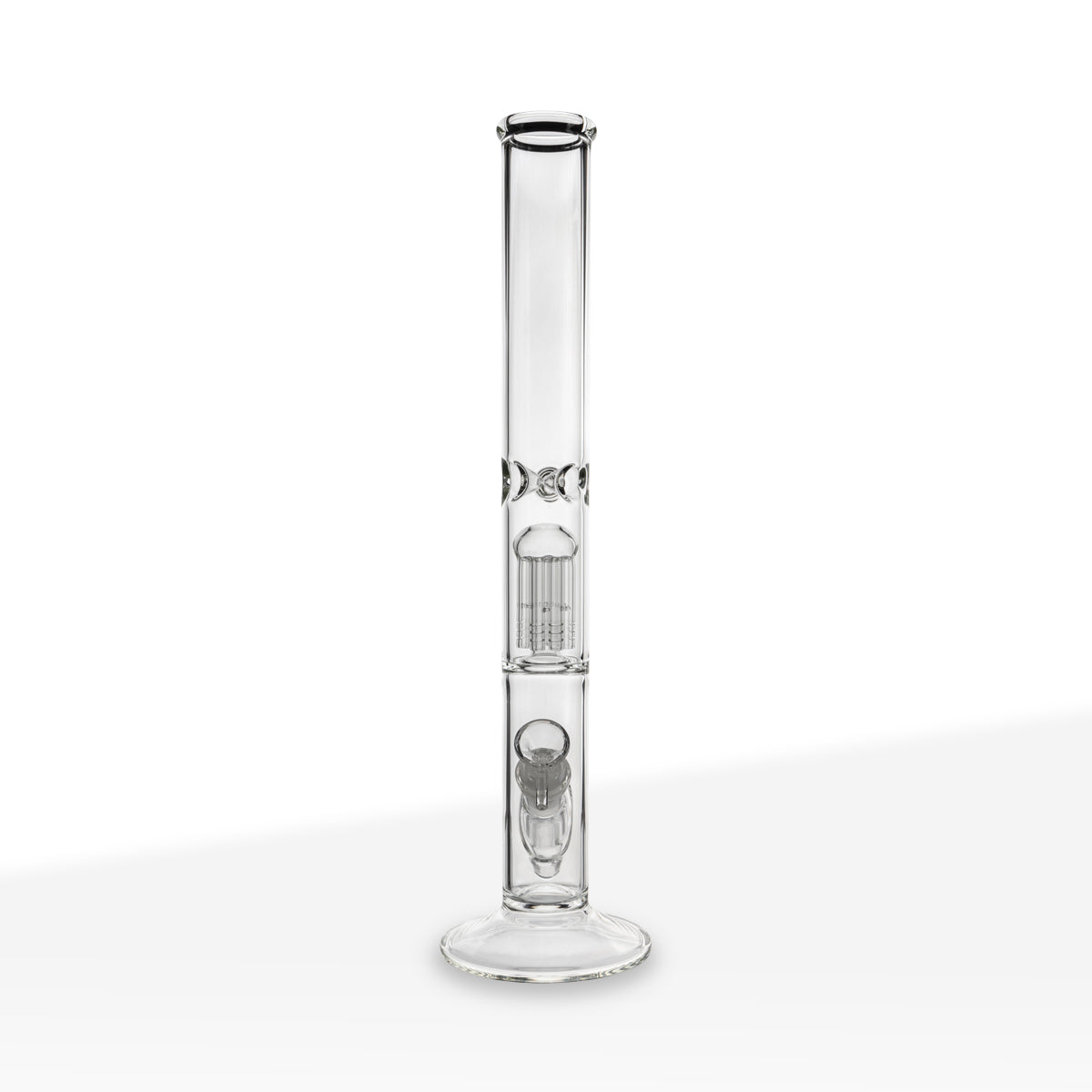 6-Arm Tree Percolator Straight 18" Water Pipe - Clear