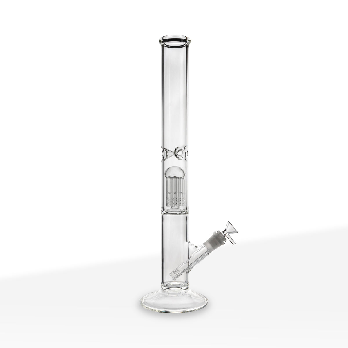 6-Arm Tree Percolator Straight 18" Water Pipe - Clear