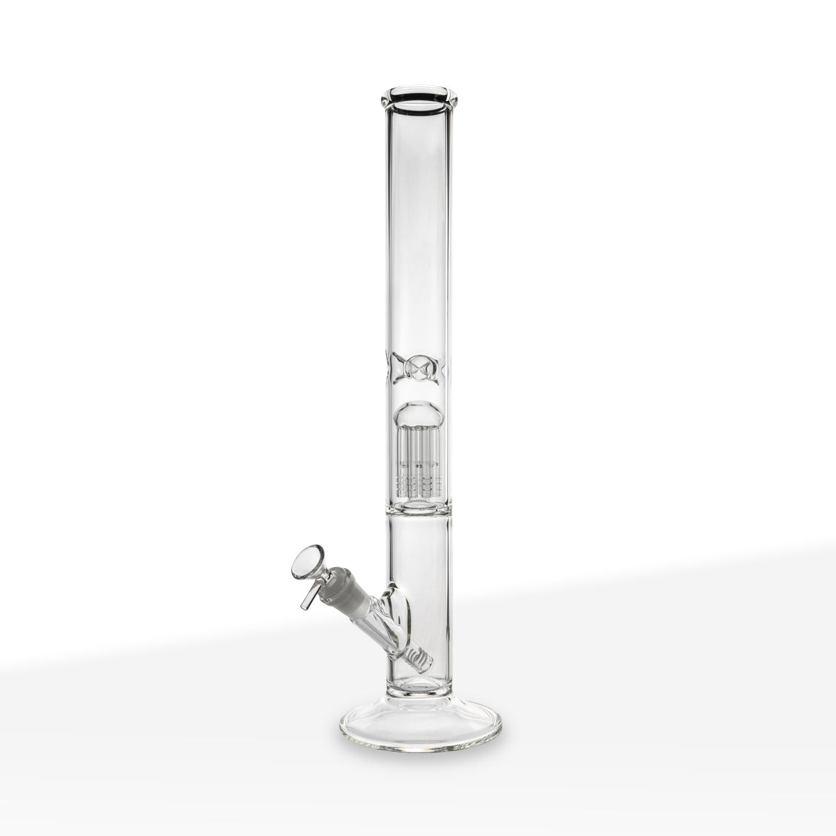 6-Arm Tree Percolator Straight 18" Water Pipe - Clear