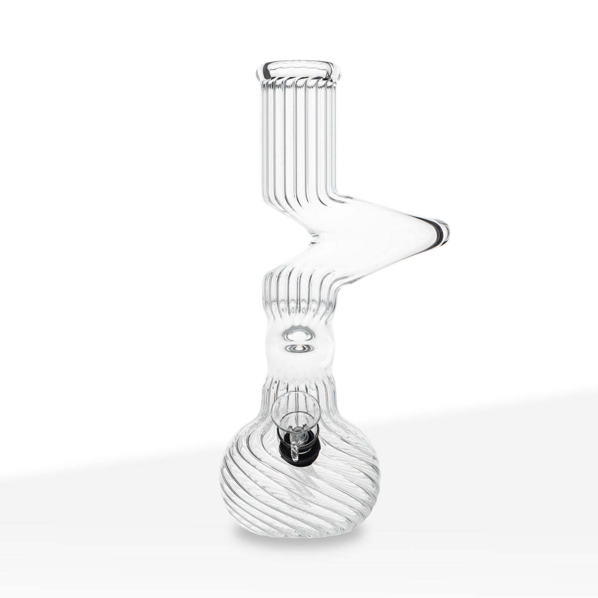 9" Ridged 2-Elbow Water Pipe with Slider Bowl