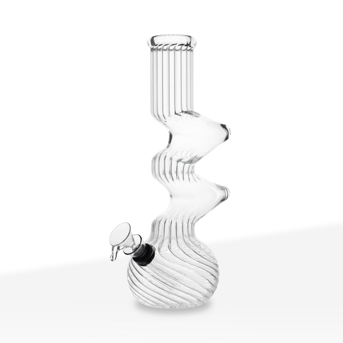 9" Ridged 2-Elbow Water Pipe with Slider Bowl