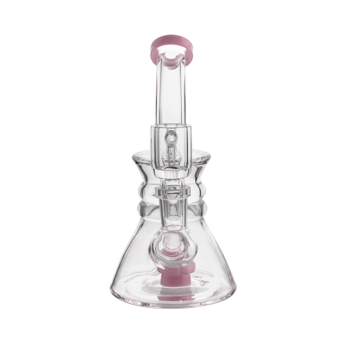 6" Mini Bent Neck Beaker | Pink
