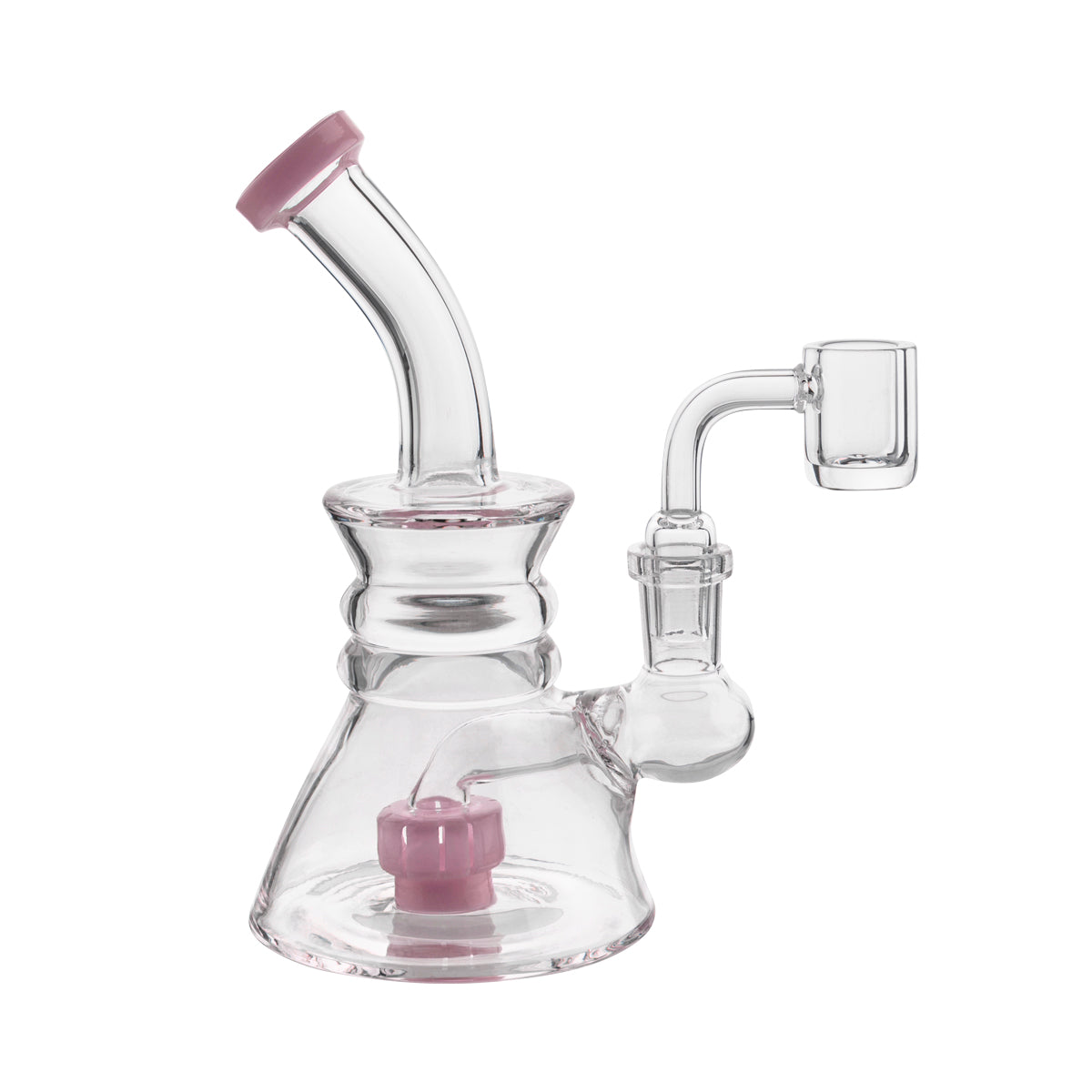 6" Mini Bent Neck Beaker | Pink