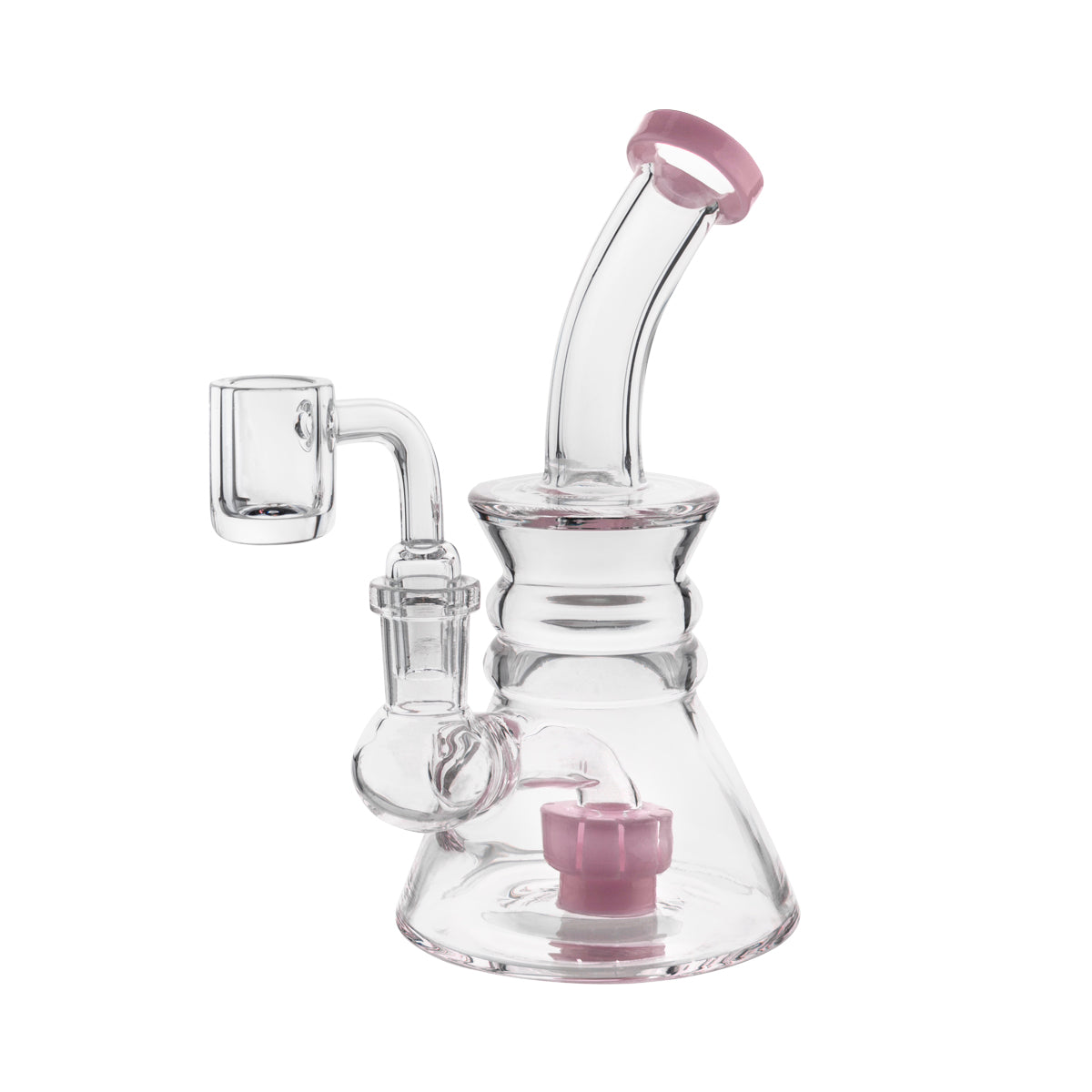 6" Mini Bent Neck Beaker | Pink