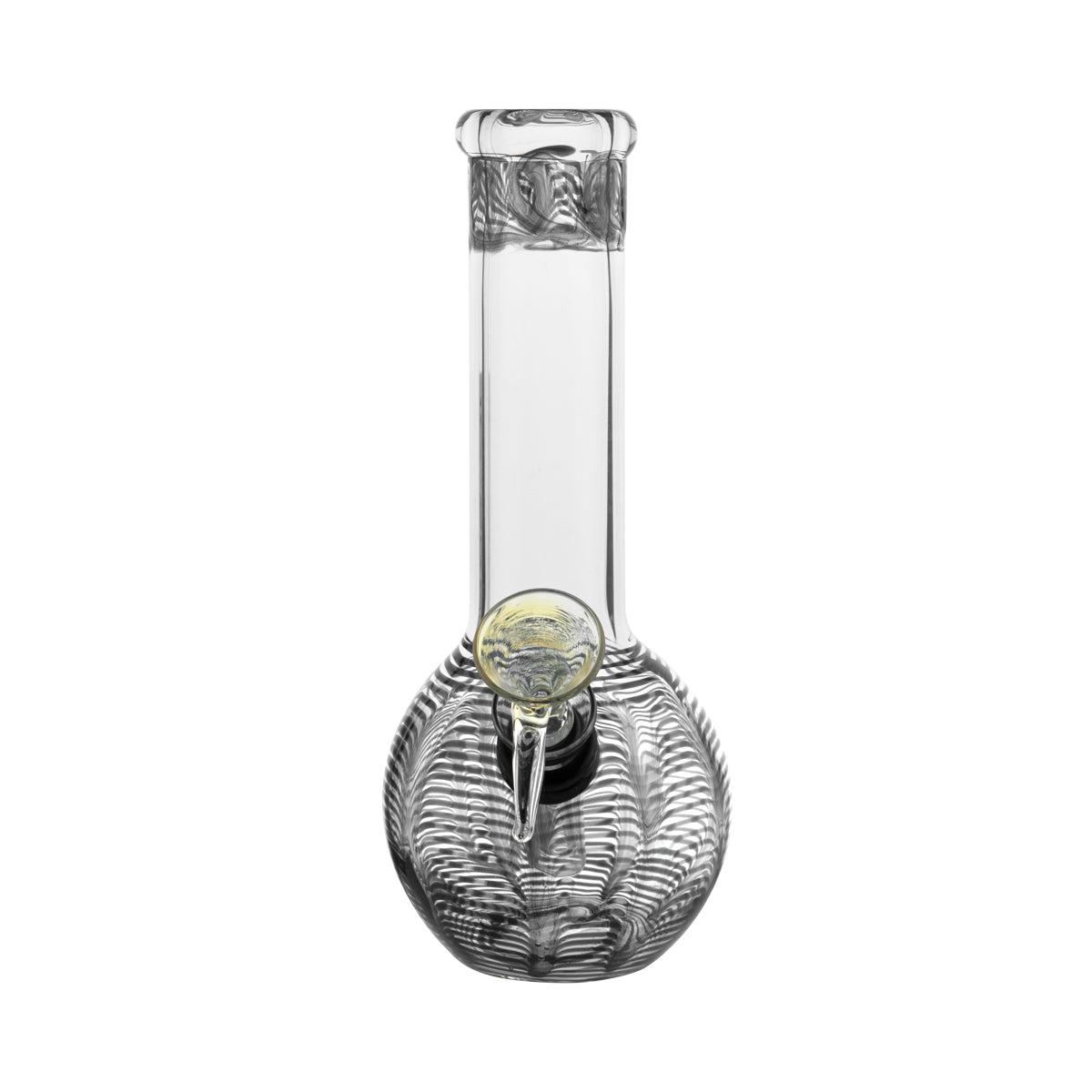 8" Round Base Flame Top Waterpipe - Various Colors