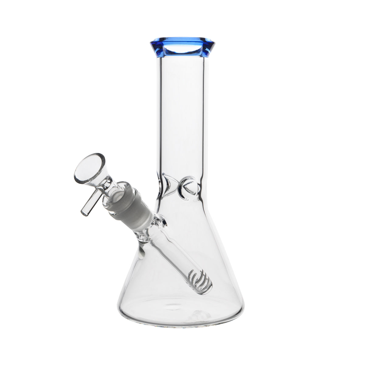 8.5" 4mm Color Trim Beaker Waterpipe - Various Colors