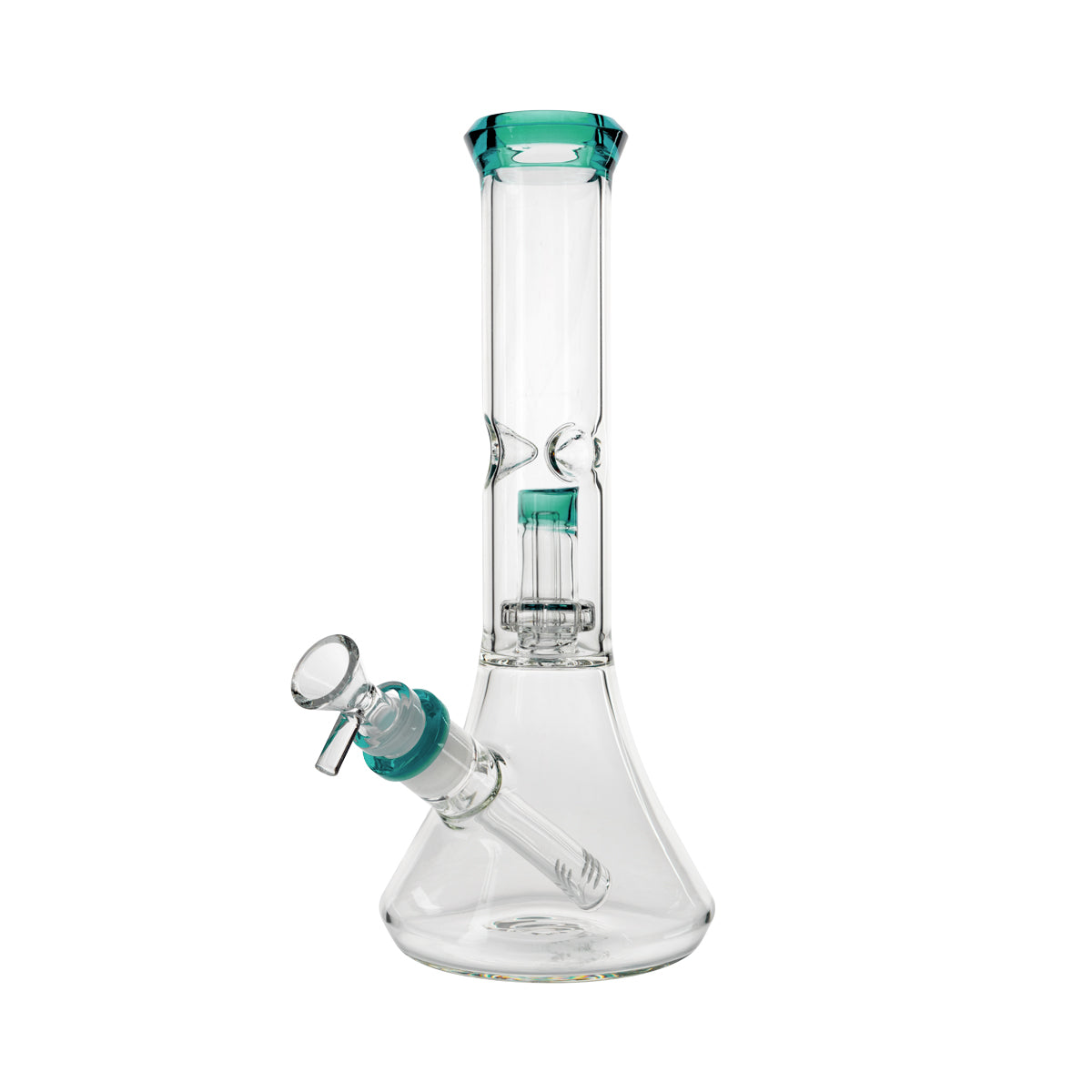 11" Color Trim Beaker w/ Perc - Various Colors - High Life Goods - Green