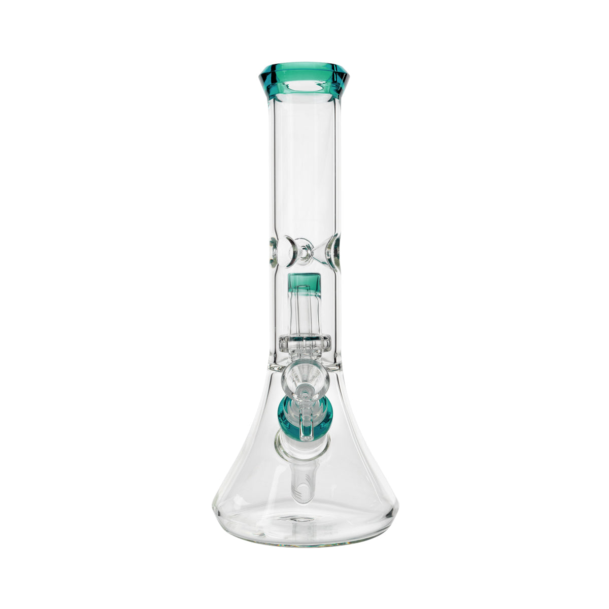 11" Color Trim Beaker w/ Perc - Various Colors - High Life Goods - Green