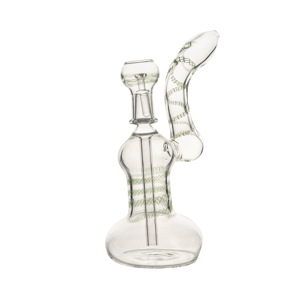 8" Classic Bubbler w/ Nail - Female Bowl Assorted Colors