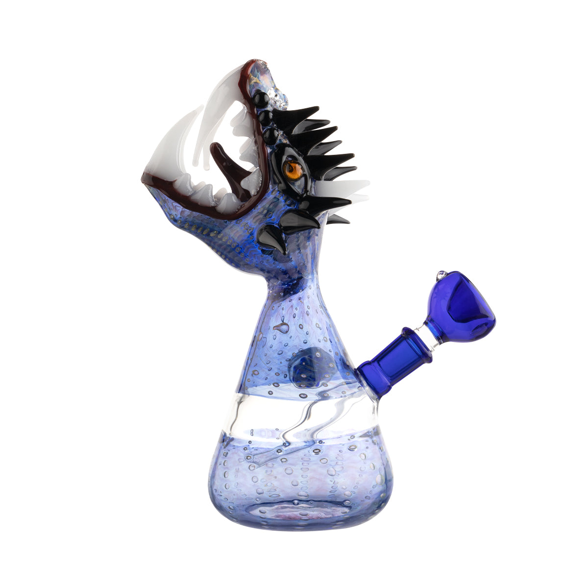 7" Open Mouth Blue Dragon Water Pipe