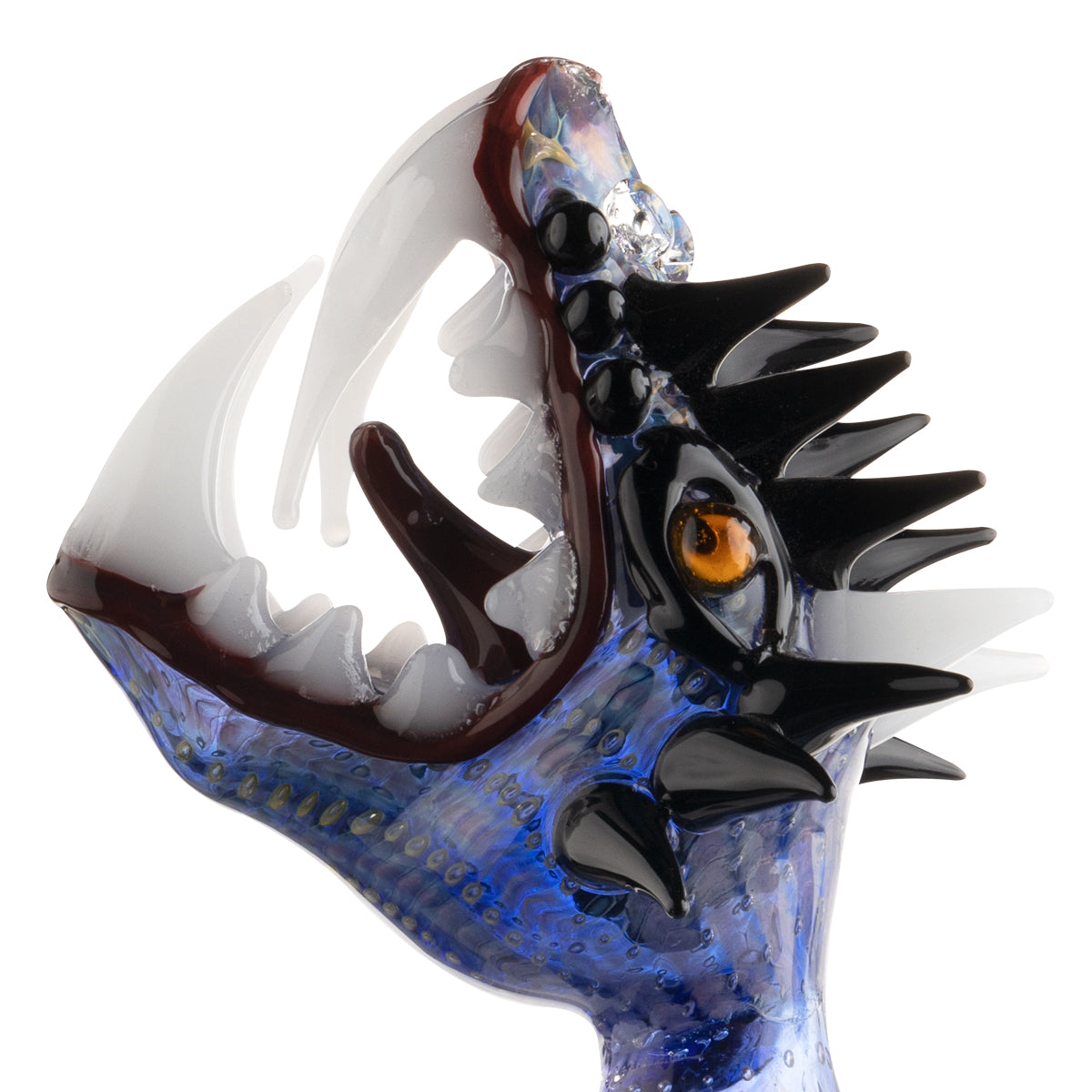 7" Open Mouth Blue Dragon Water Pipe