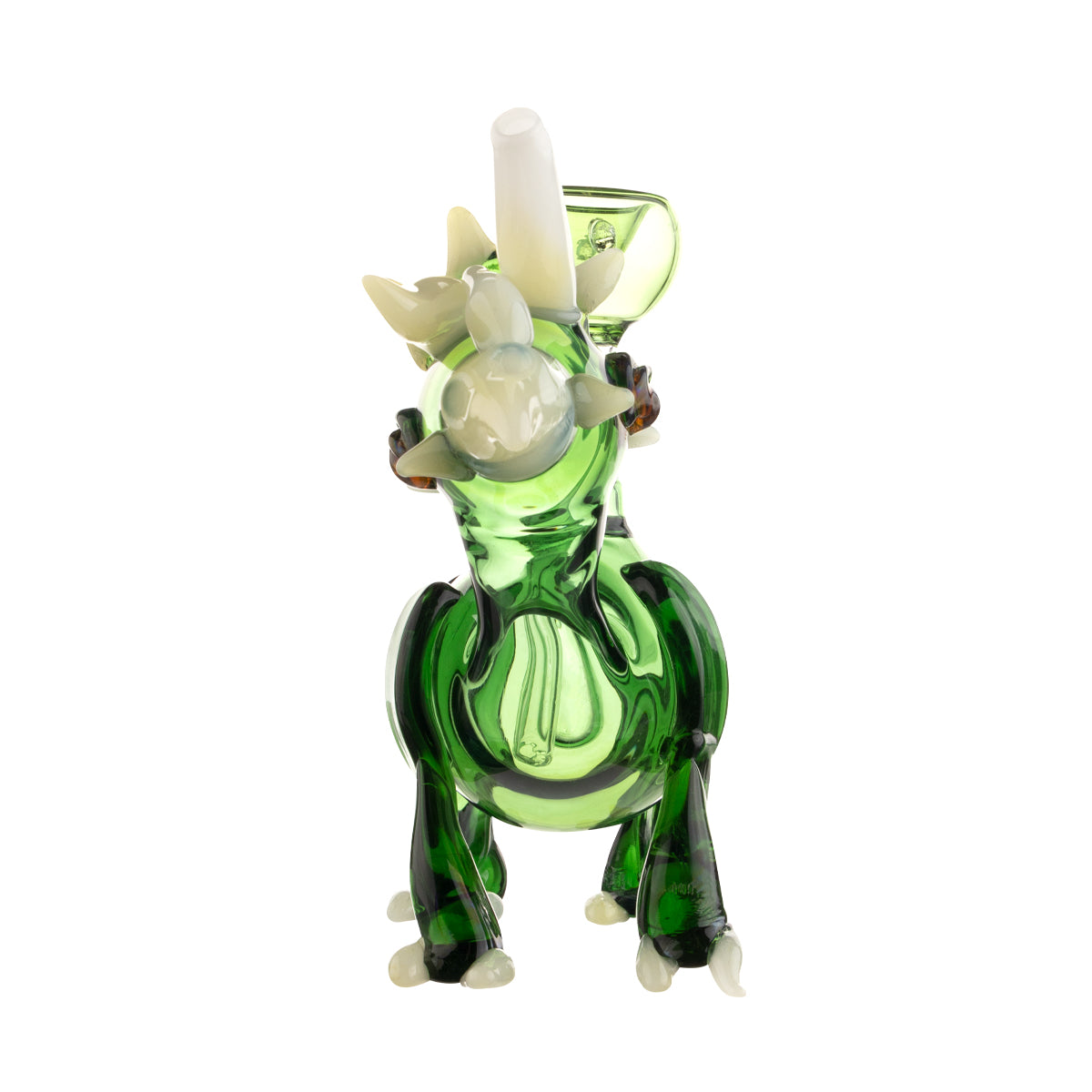 6" Green Dinosaur Water Pipe